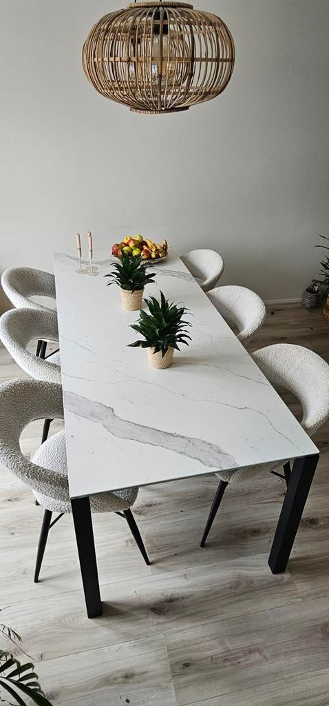 Eettafel  Dyyk K1 Bianco Saluto keramiek 220×90, Huis en Inrichting, Ophalen, Overige materialen, 200 cm of meer, 50 tot 100 cm