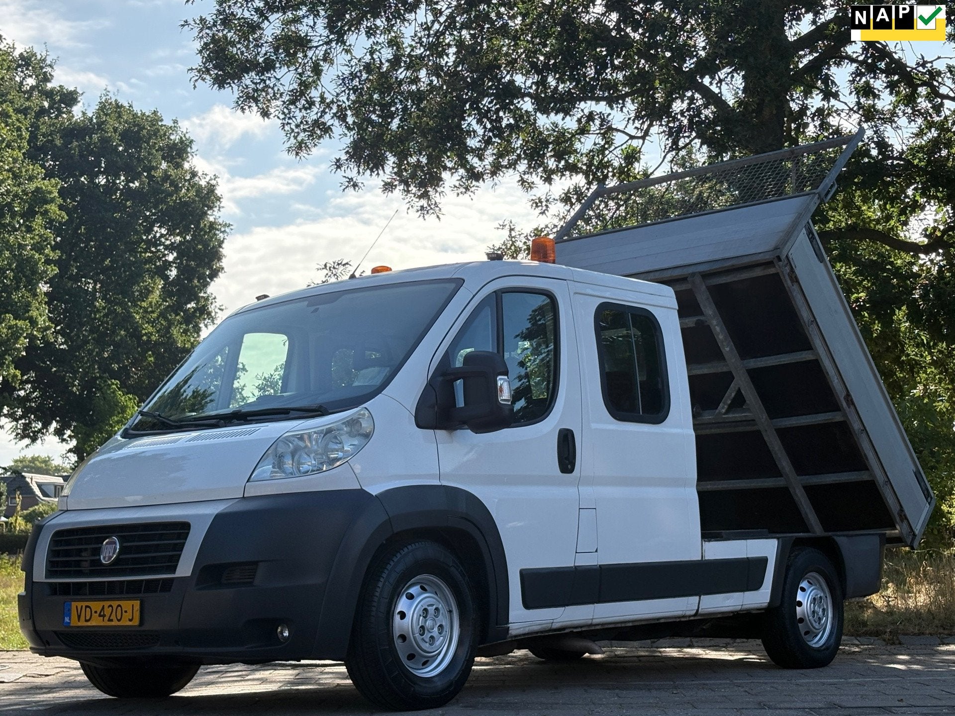 Fiat FIAT DUCATO |Kipper|kieper|CNG|NAP|airco|5 zitplaatsen|, Auto's, Voorwielaandrijving, Gebruikt, Zwart, 4 cilinders