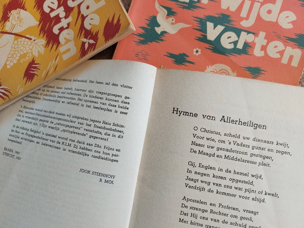 Set van zeven antieke leesboekjes uit een ver verleden, Ophalen of Verzenden