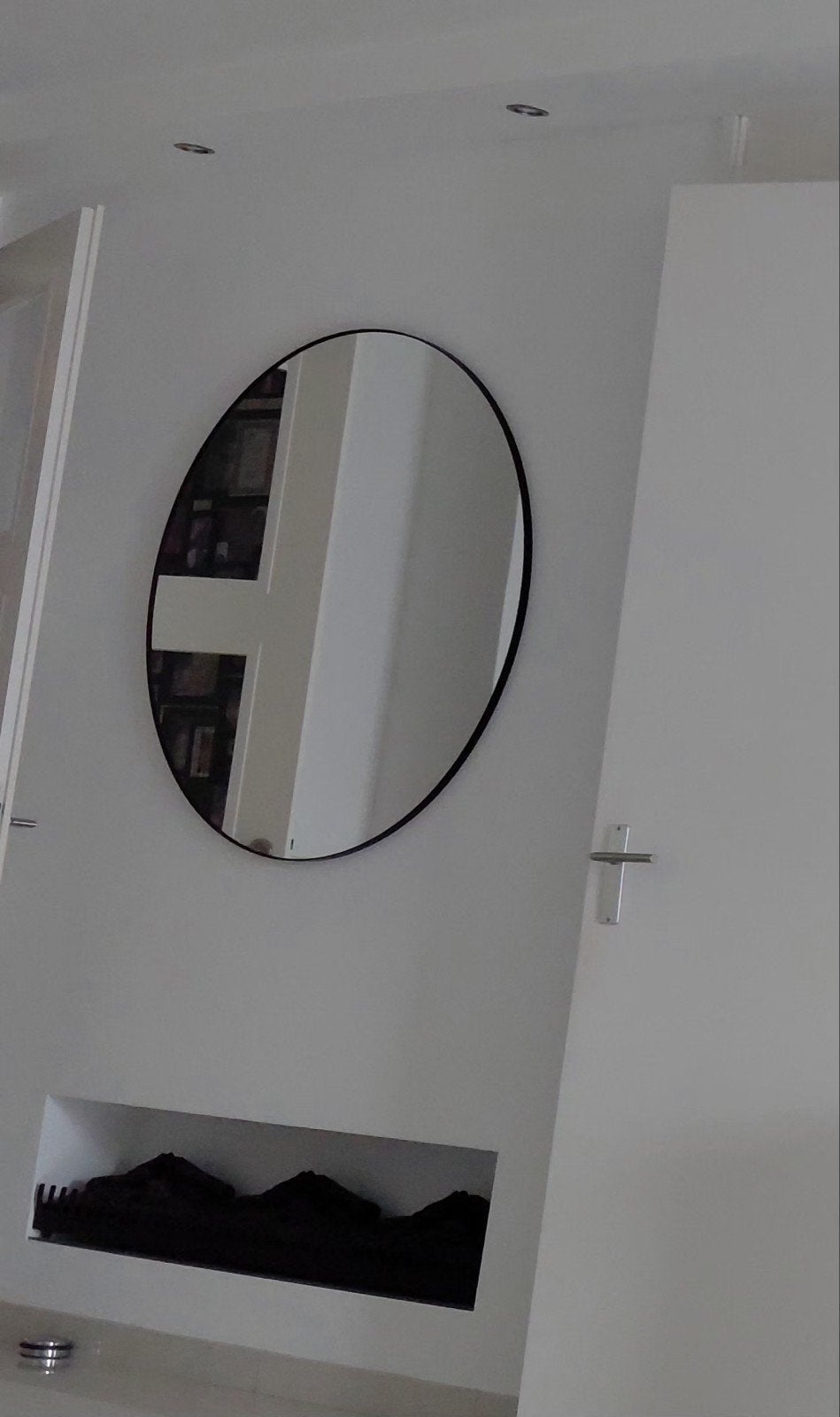 Ikea spiegel rond 110 cm zo goed als nieuw, Huis en Inrichting, Ophalen, 100 tot 150 cm, Rond, Zo goed als nieuw