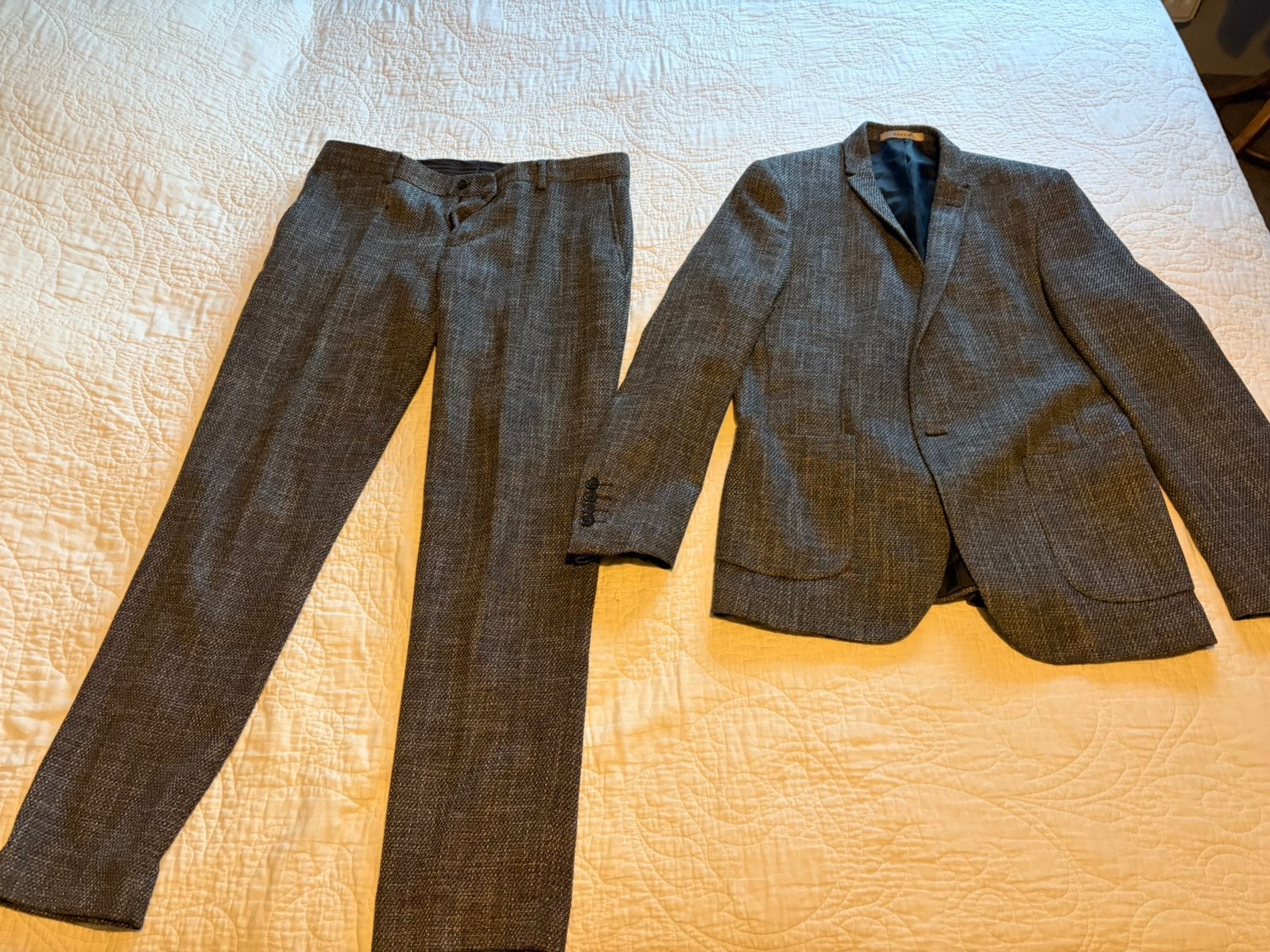 Heren smoking costuum, Kleding | Heren, Ophalen of Verzenden, Zo goed als nieuw, Maat 48/50 (M), Zwart
