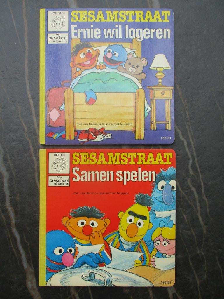 Set 2x Sesamstraat boeken - kartonnen boek, Fictie algemeen, Jongen of Meisje, Deltas, Ophalen of Verzenden