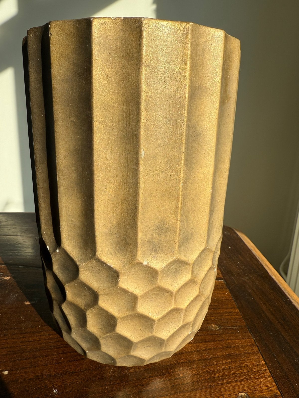 Goudkleurige bloempot of vaas, Ophalen of Verzenden, Nieuw