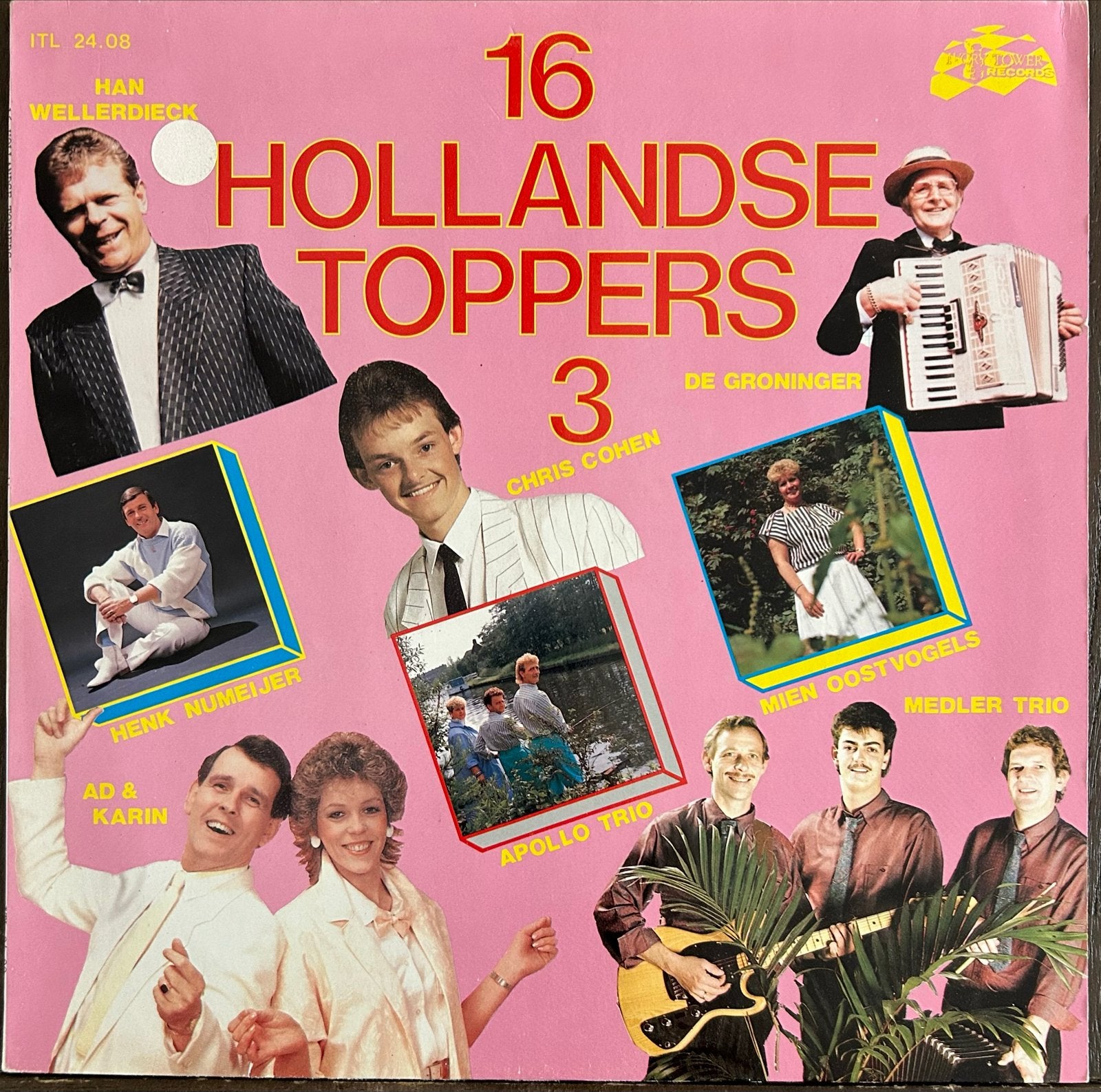 16 Hollandse Toppers 3 LP - Diverse Artiesten (Gebruikt), LP, Ophalen of Verzenden, Zo goed als nieuw, Levenslied of Smartlap