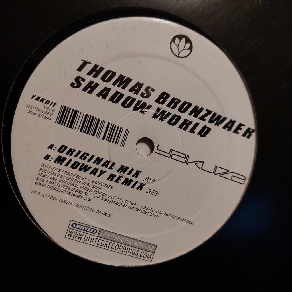 Thomas Bronzwaer - Shadow World 12 inch, Cd's en Dvd's, Vinyl | Dance en House, Ophalen of Verzenden, Zo goed als nieuw, 12 inch