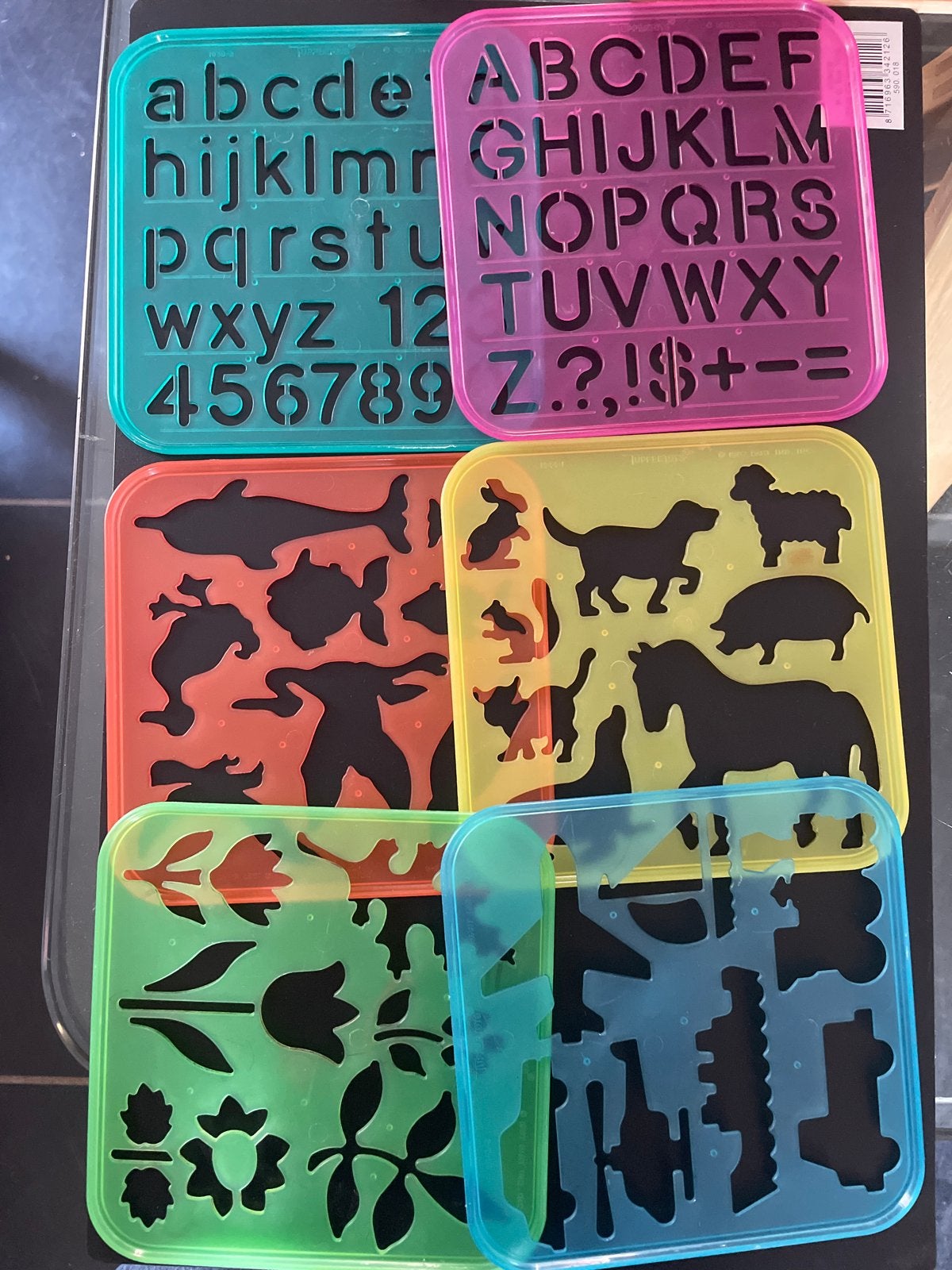 Tupperware, Sjablonen - letters, cijfers, dieren, blo, Gebruikt, Dieren, Meerkleurig, Ophalen of Verzenden