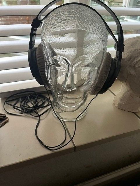 vintage glazen koptelefoon kop, Ophalen, Overige typen, Glas