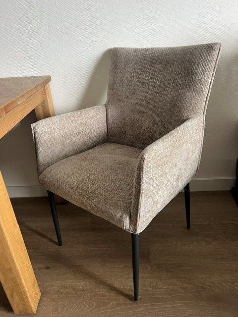 2 eethoekstoelen met armleuning stof, Ophalen, Twee, Overige kleuren, Zo goed als nieuw