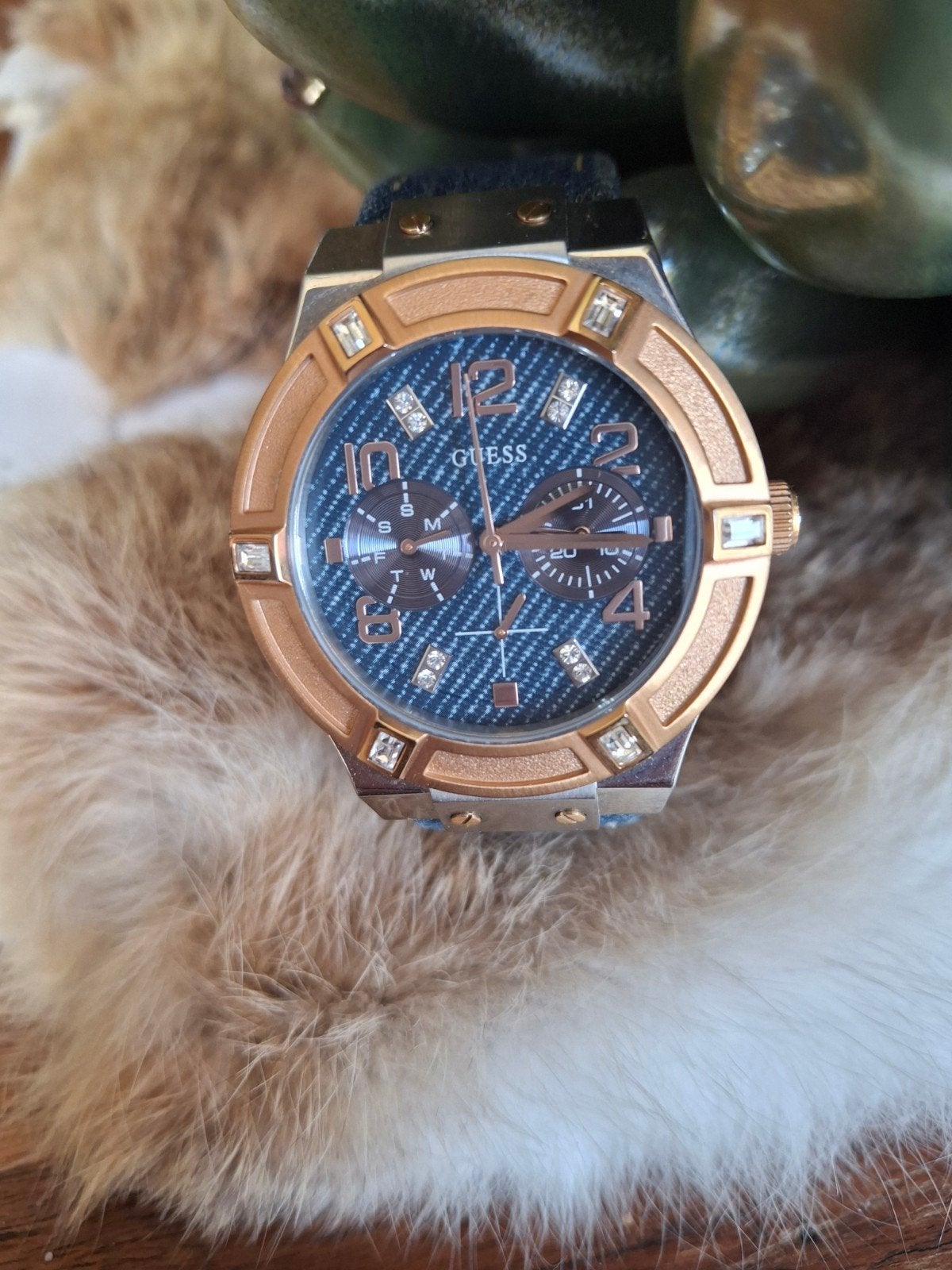 Aangeboden zgan guess dames horloge, Ophalen, Zo goed als nieuw, Staal, Guess