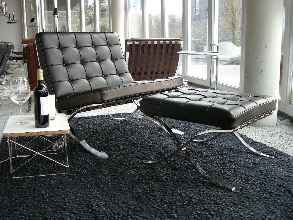 Stoelen, Barcelona. Mies van der Rohe, LC2. Le Corbusier, Bruin, Nieuw, Leer, Ophalen of Verzenden