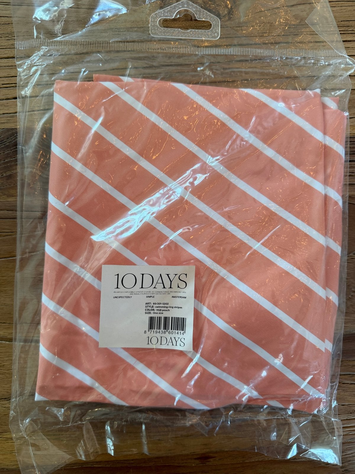 10DAYS Zwemband - Perzik gestreept - Nieuw in verpakking, Ophalen of Verzenden, Nieuw