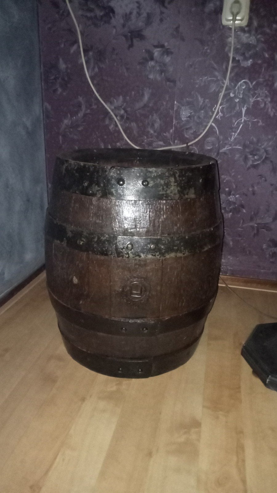 Decoratieve houten ton/vat - Vintage stijl, Ophalen