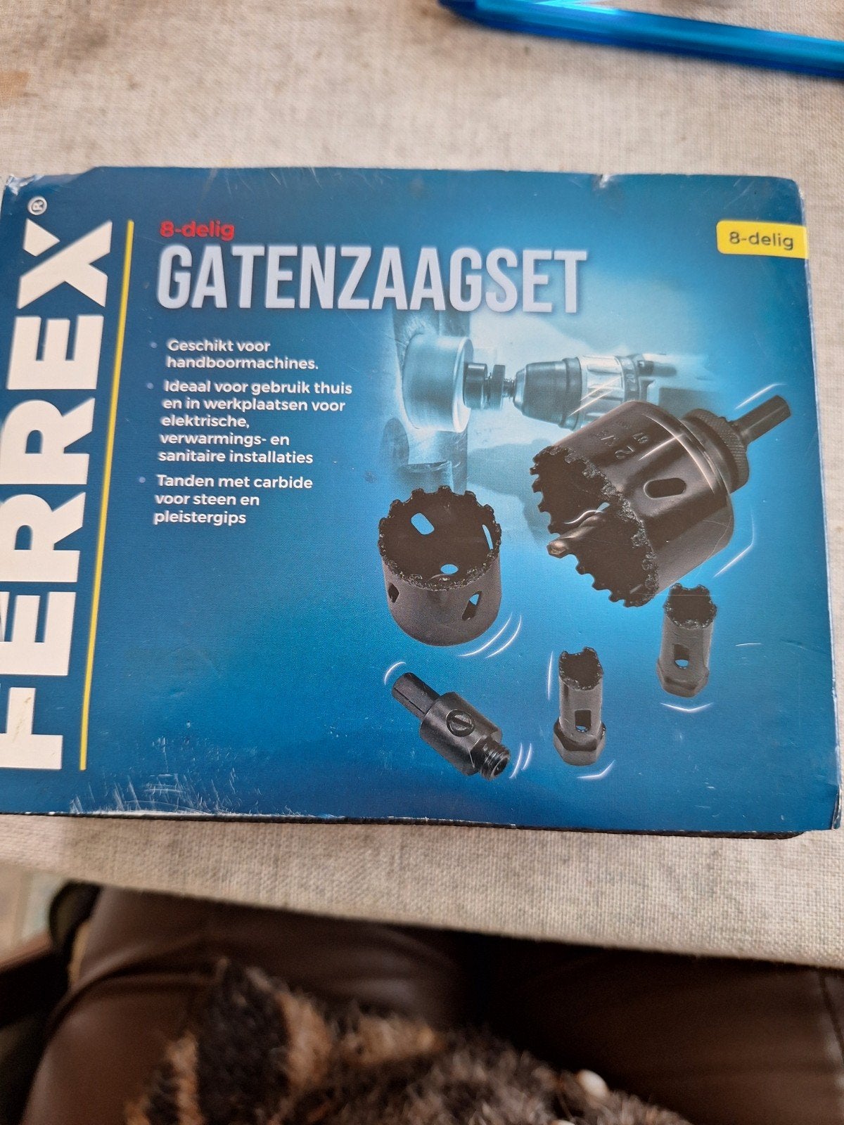 Ferrex 8-delige gatenzaagset voor handboormachines, Ferrex, Overige typen, Nieuw, Ophalen of Verzenden