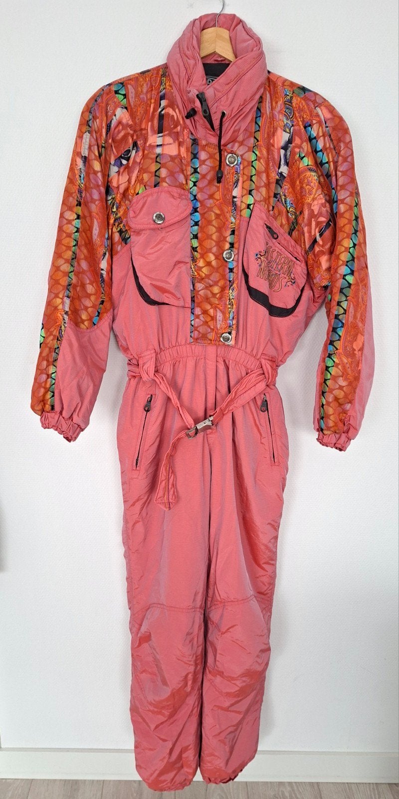 vintage skipak 40/42 retro fout après-ski carnaval klunen, Sport en Fitness, Overige merken, 160 tot 180 cm, Nieuw, Ophalen of Verzenden