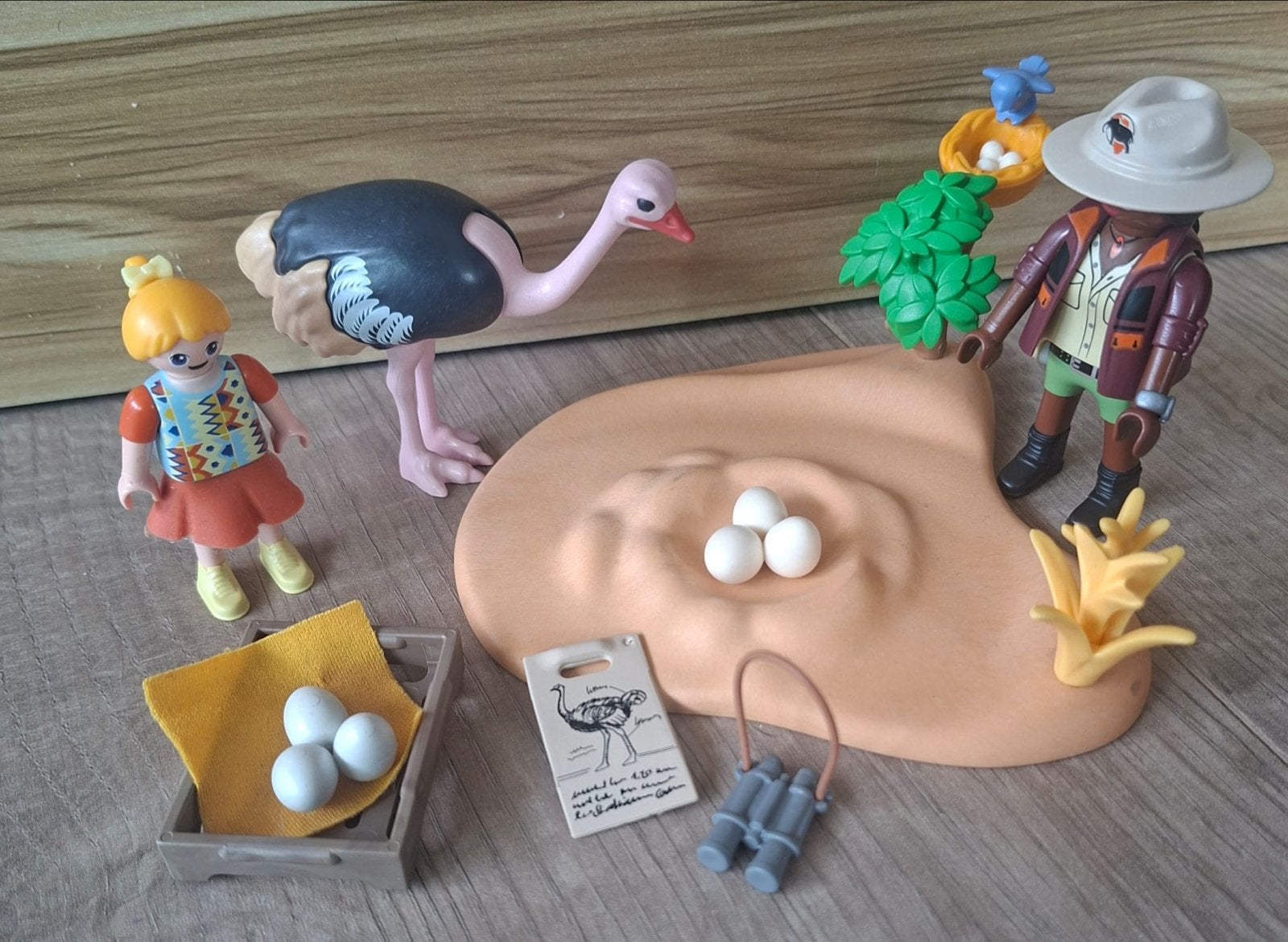 Playmobil Struisvogel met verzorger en kind, Wild life, Gebruikt, Complete set, Ophalen of Verzenden