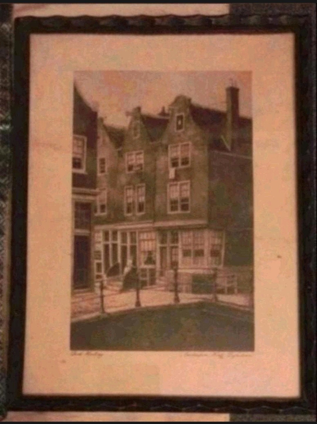 Amsterdam, Korte Dijkstraat klein oud grafiek Dirk Harting, Ophalen of Verzenden