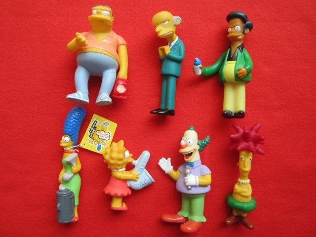 Simpsons figuren Marge, Lisa, Apu, Krusty, Barney, Burns Bob, Ophalen of Verzenden, Zo goed als nieuw
