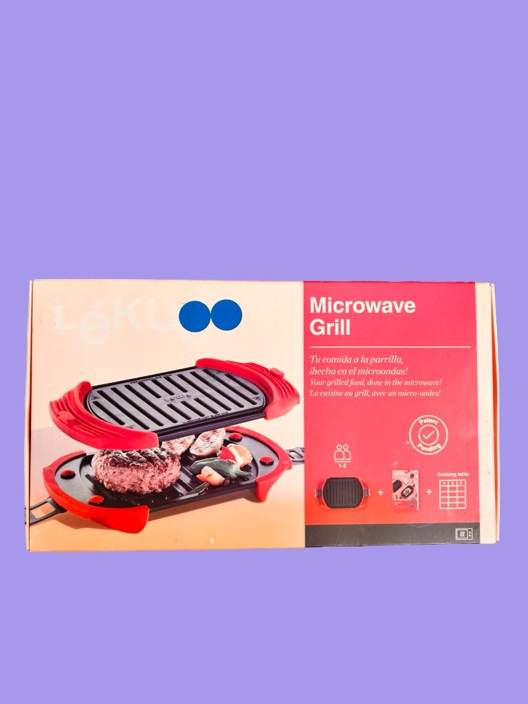 Lékué Magnetron Grill - Gezond Grillen in de Magnetron, Overige typen, Nieuw, Ophalen of Verzenden, Rood