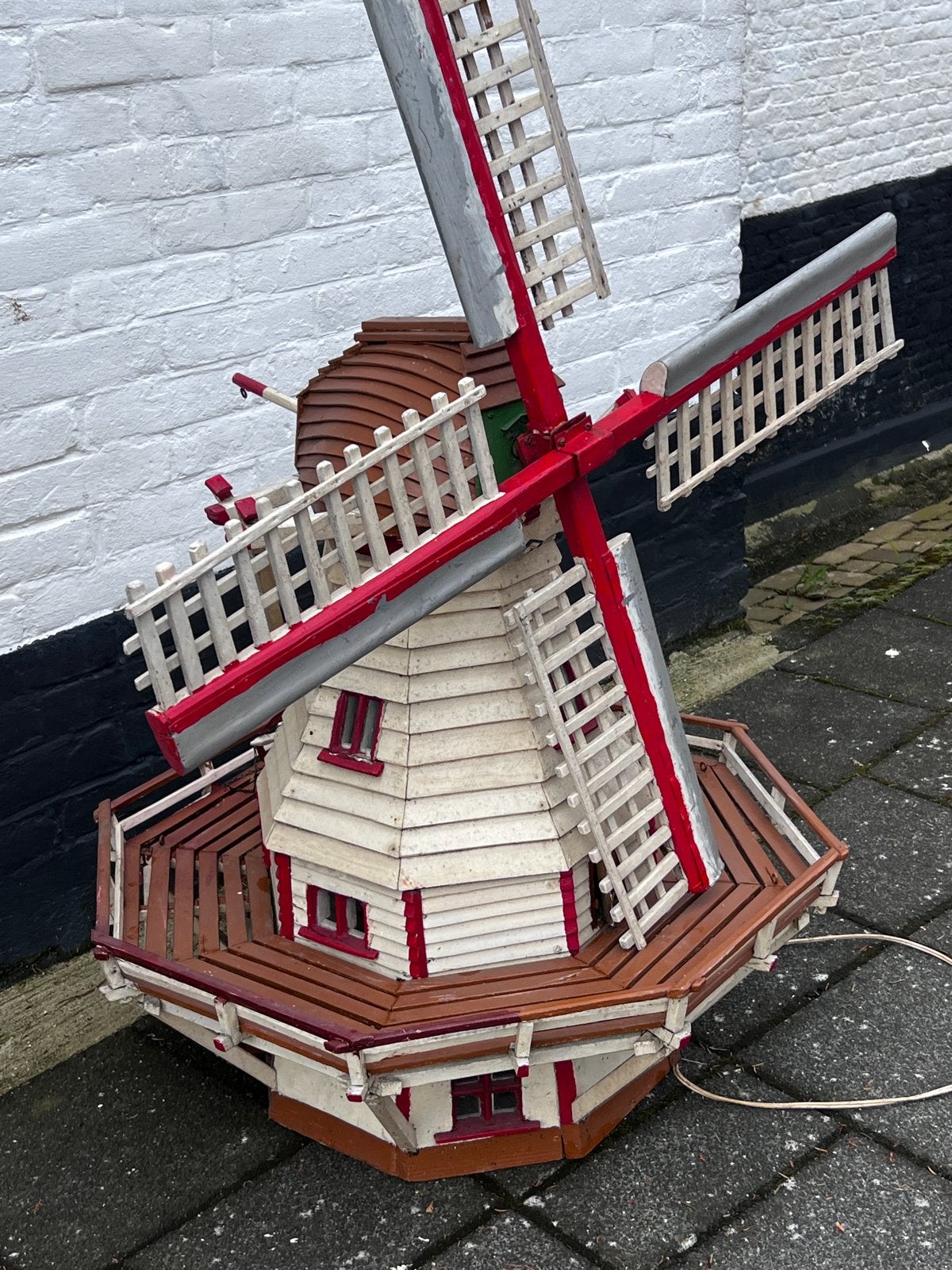 Grote Handgemaakte Stellingmolen - Decoratieve Windmolen, De doofpot, Ophalen of Verzenden, Info@de-doofpot.nl, Alphen aan den rijn