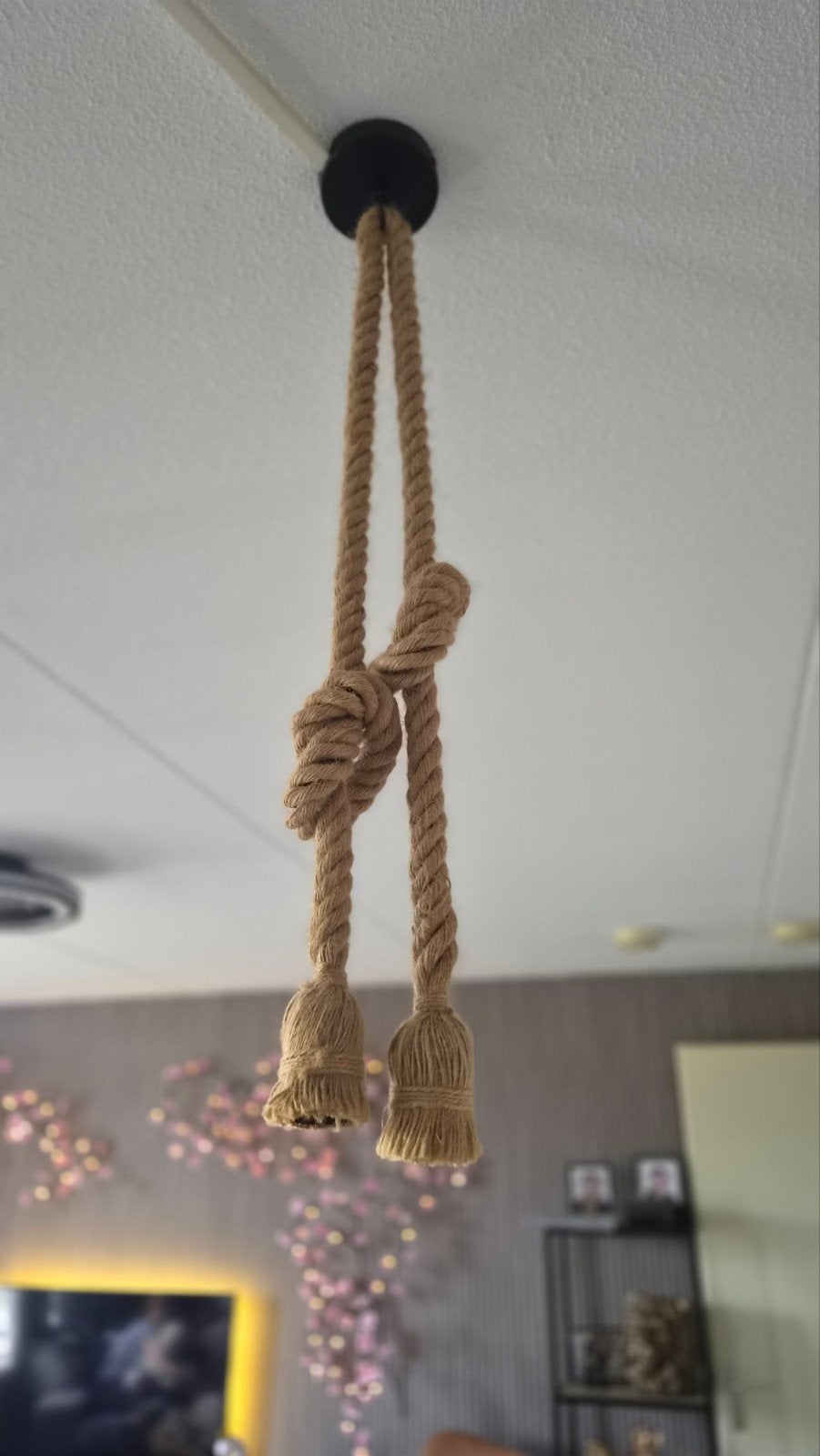 Hang lamp touw, Ophalen, Zo goed als nieuw