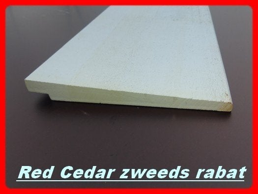Red Cedar Zweeds rabat potdeksel € 31,75 per m2 incl.