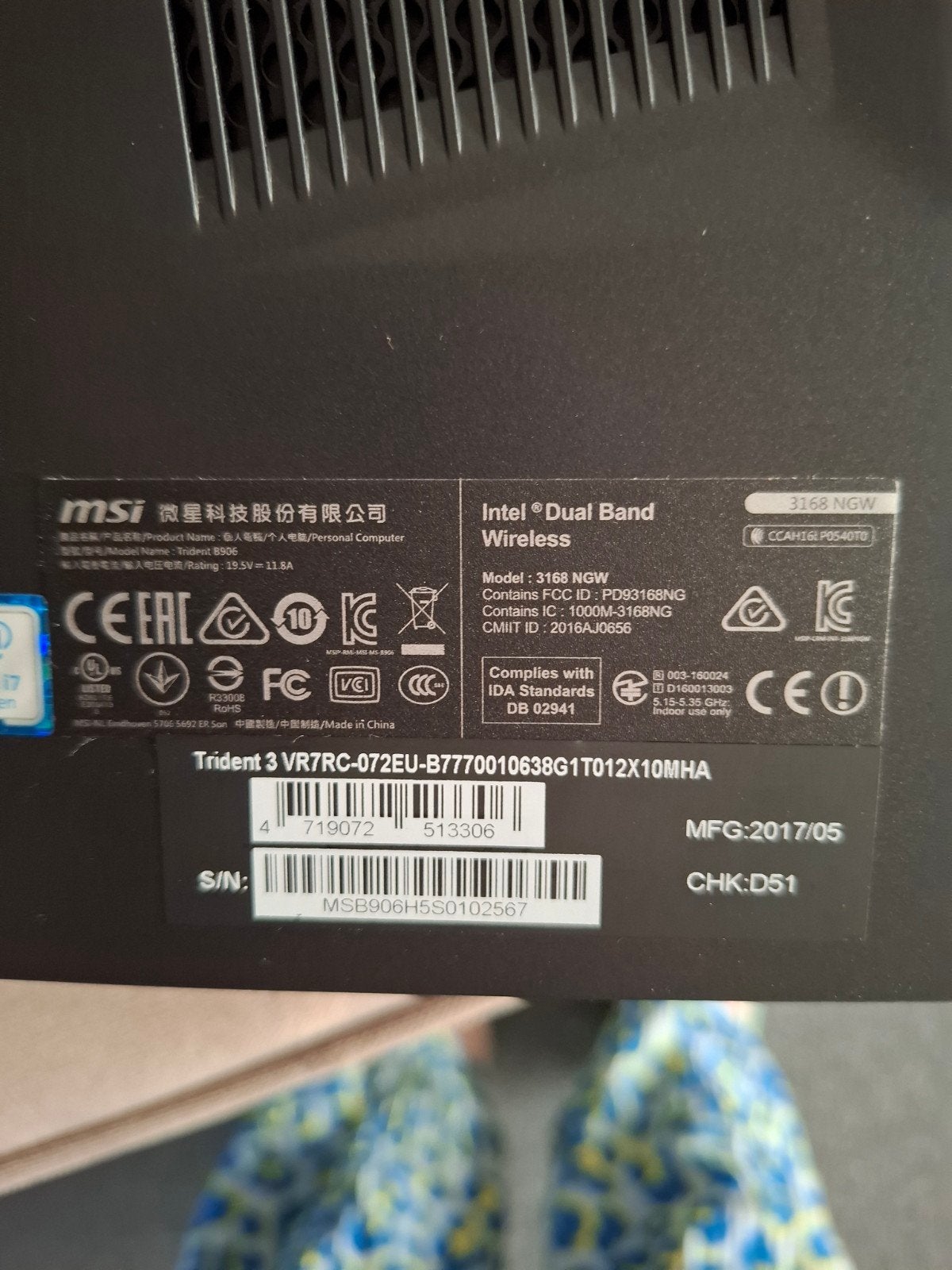 MSI Trident 3, Ophalen, Gebruikt, Full HD, 61 t/m 100 Hz