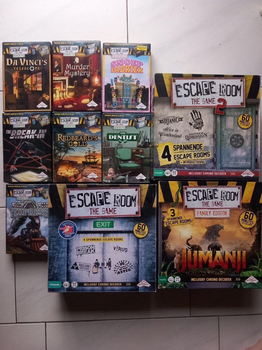 Escape Room The Game: grote koop, Vijf spelers of meer, Ophalen, Gebruikt, Identity Games International BV