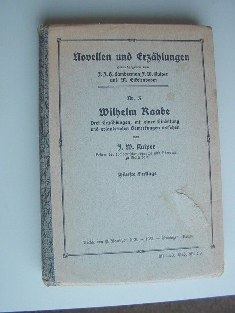 Wilhelm Raabe, Novellen und Erzählungen - 1934, Ophalen of Verzenden, Gelezen, Fictie