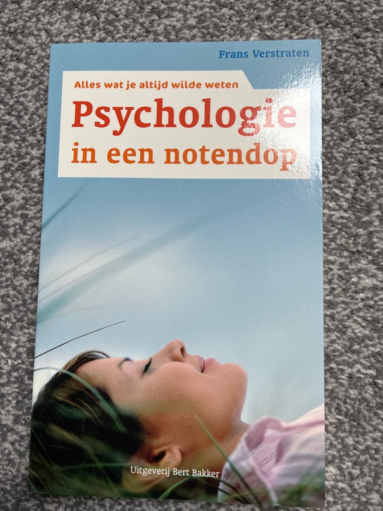 Psychologie in een notendop - Frans Verstraten, Ophalen of Verzenden, Zo goed als nieuw, Overige onderwerpen