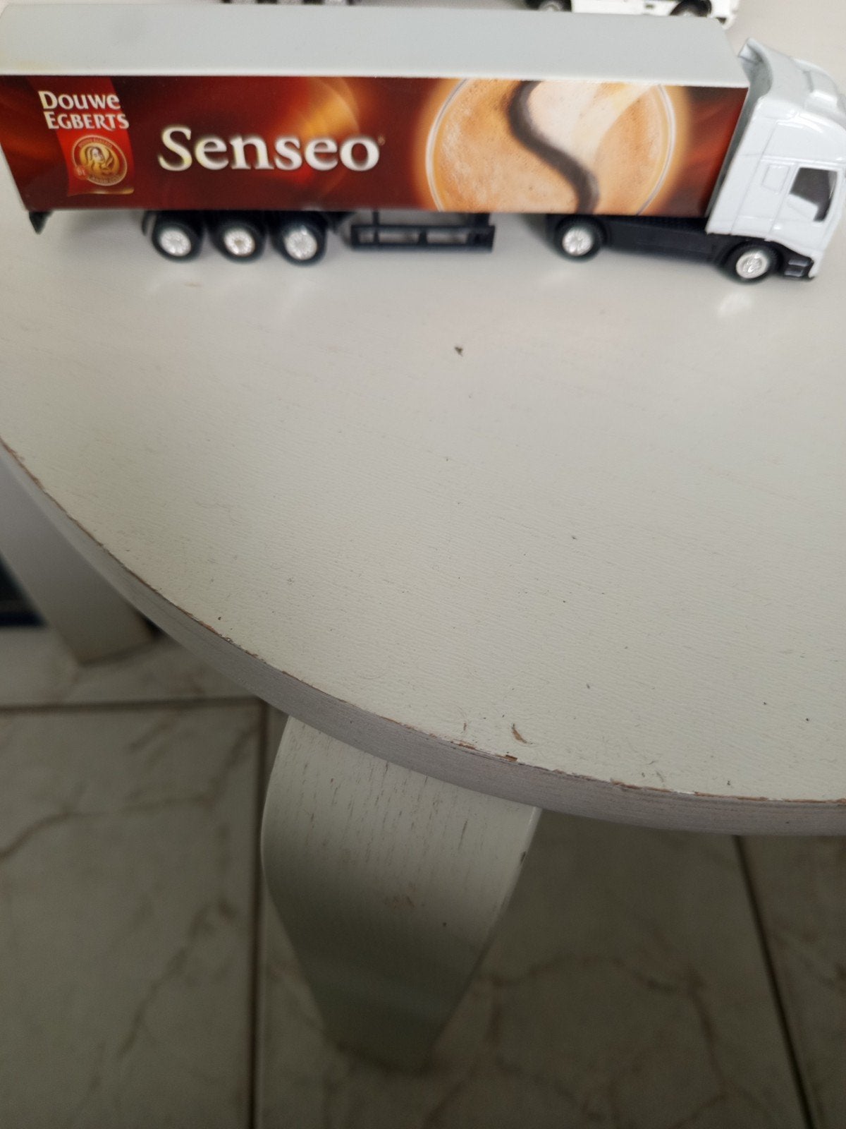 vrachtwagen van Senseo, Ophalen