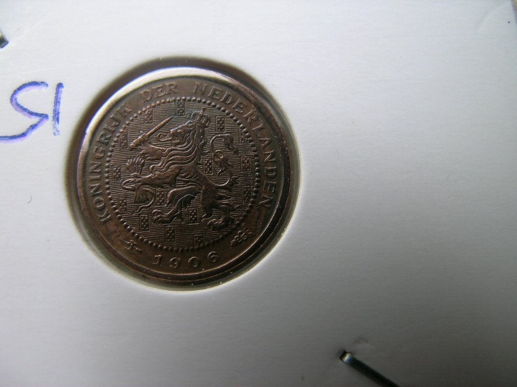 Halve Cent 1906 (nr 15), Ophalen of Verzenden, Koningin Wilhelmina, Overige waardes, Losse munt