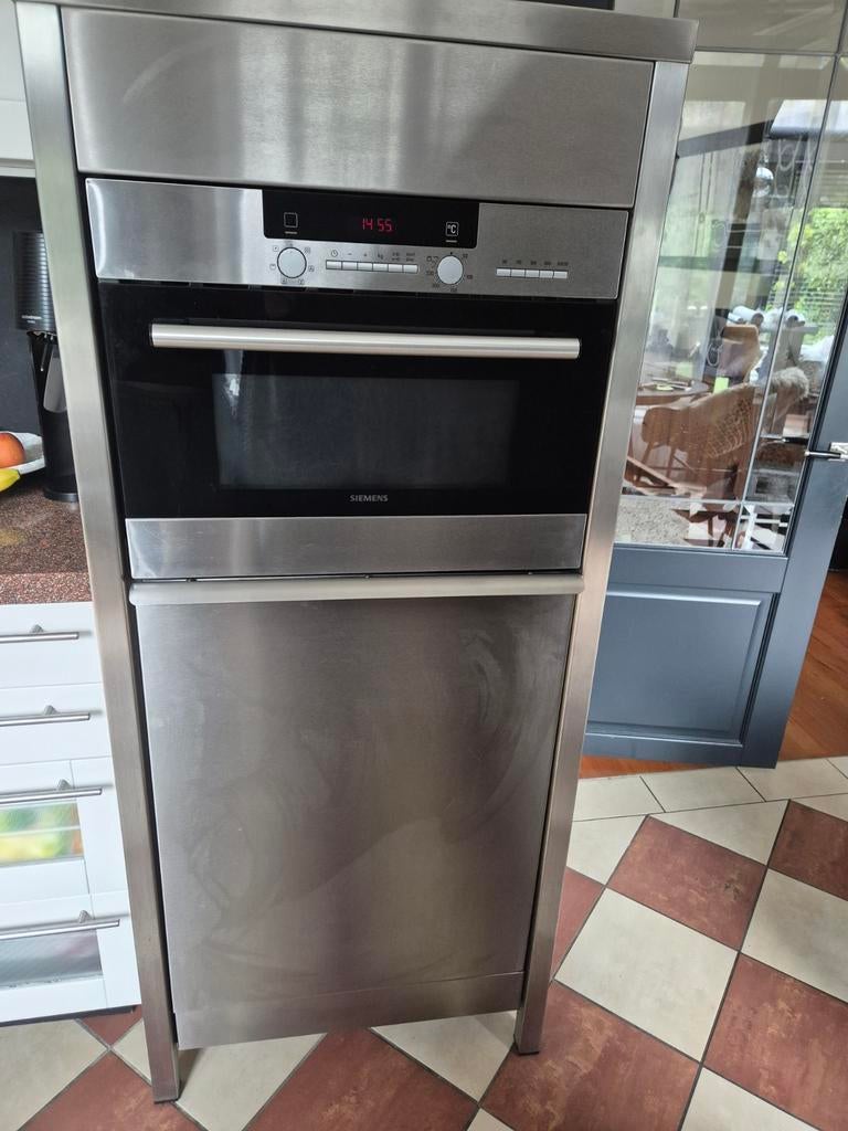 Siemens RVS keuken unit, Witgoed en Apparatuur, Ovens, Ophalen, Gebruikt, 45 tot 60 cm