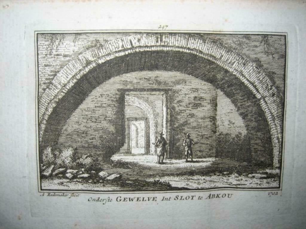 247 / Abcoude onderste gewelven van het Slot Kopergravure, Ophalen of Verzenden