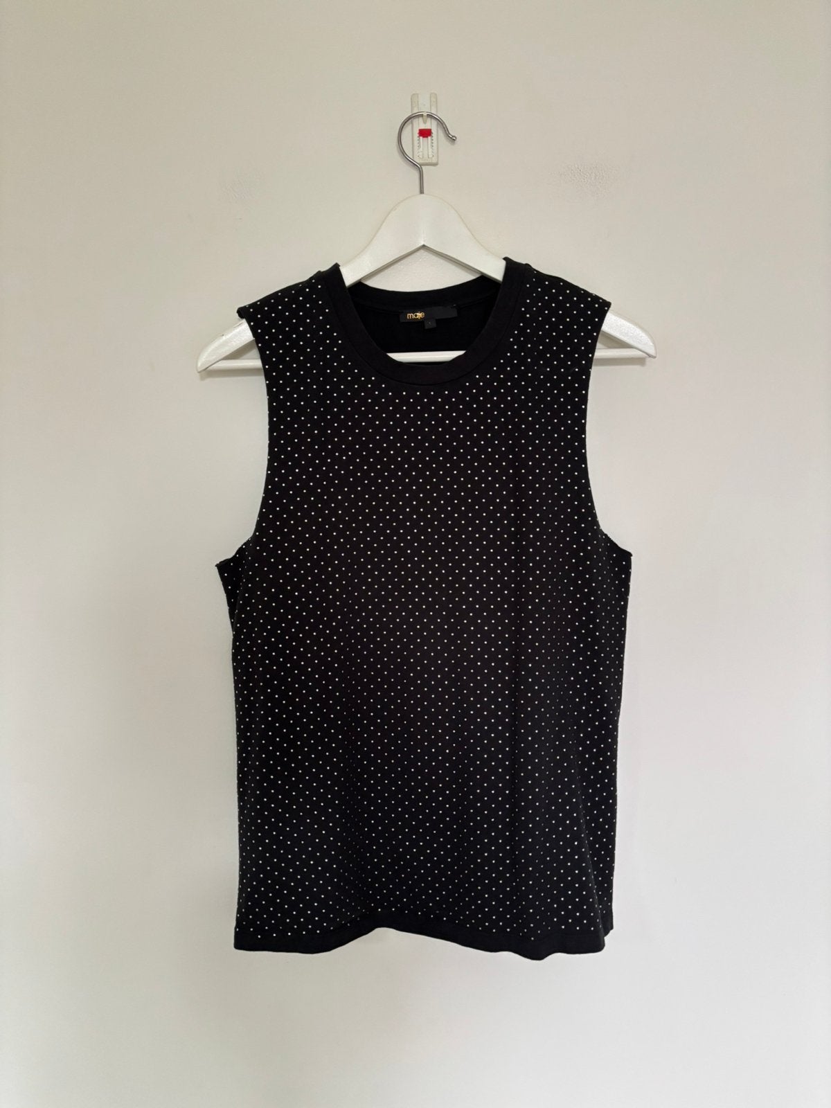 Maje top studs 36/s, Zwart, Ophalen of Verzenden, Zo goed als nieuw, Maat 36 (S)
