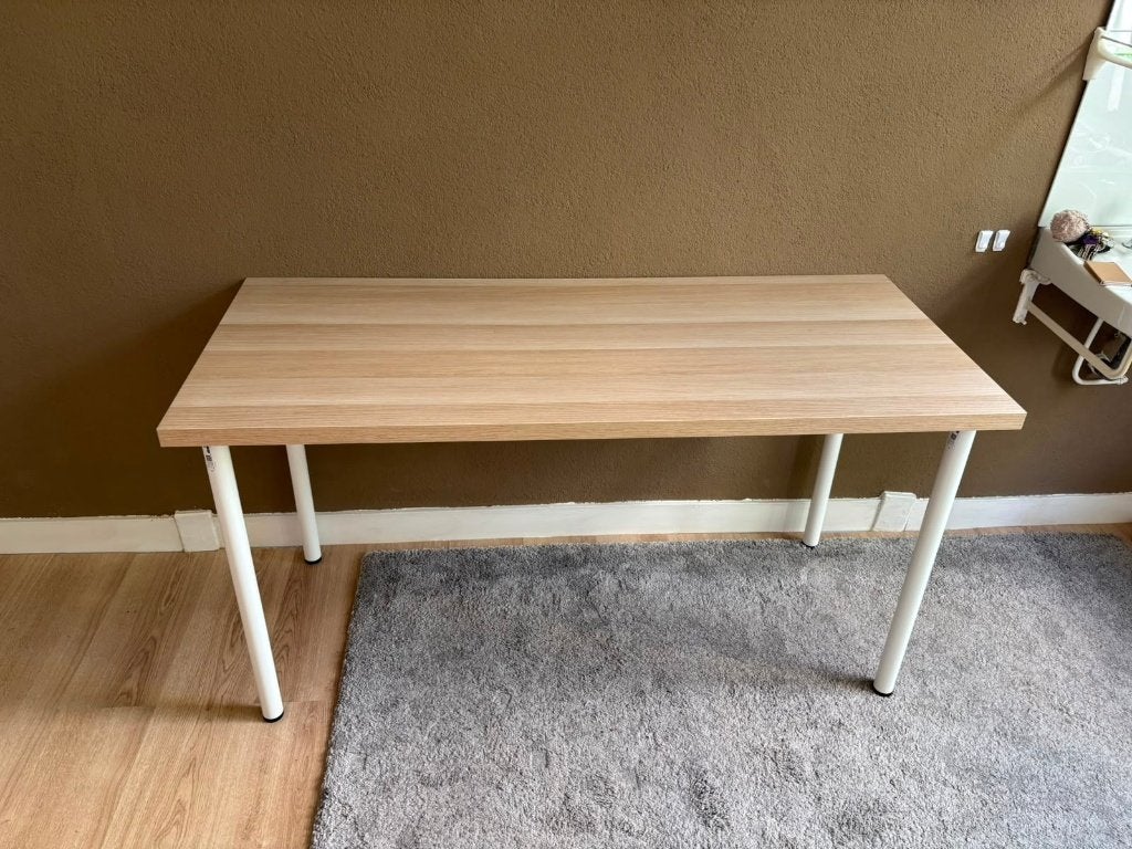 IKEA LAGKAPTEN bureau / tafel 140x60 cm, Ophalen, 60 cm, Scandinavisch, Schoolbureau