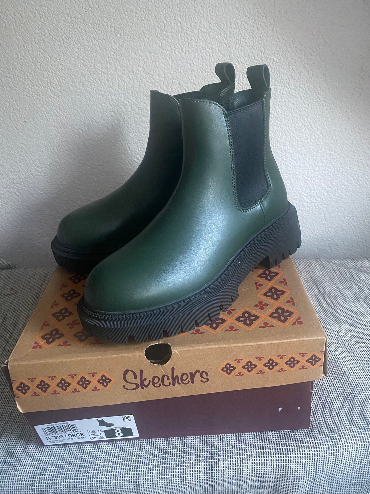 Nieuwe Skechers laarsjes mt.38, Lage of Enkellaarzen, Nieuw, Ophalen of Verzenden, Groen