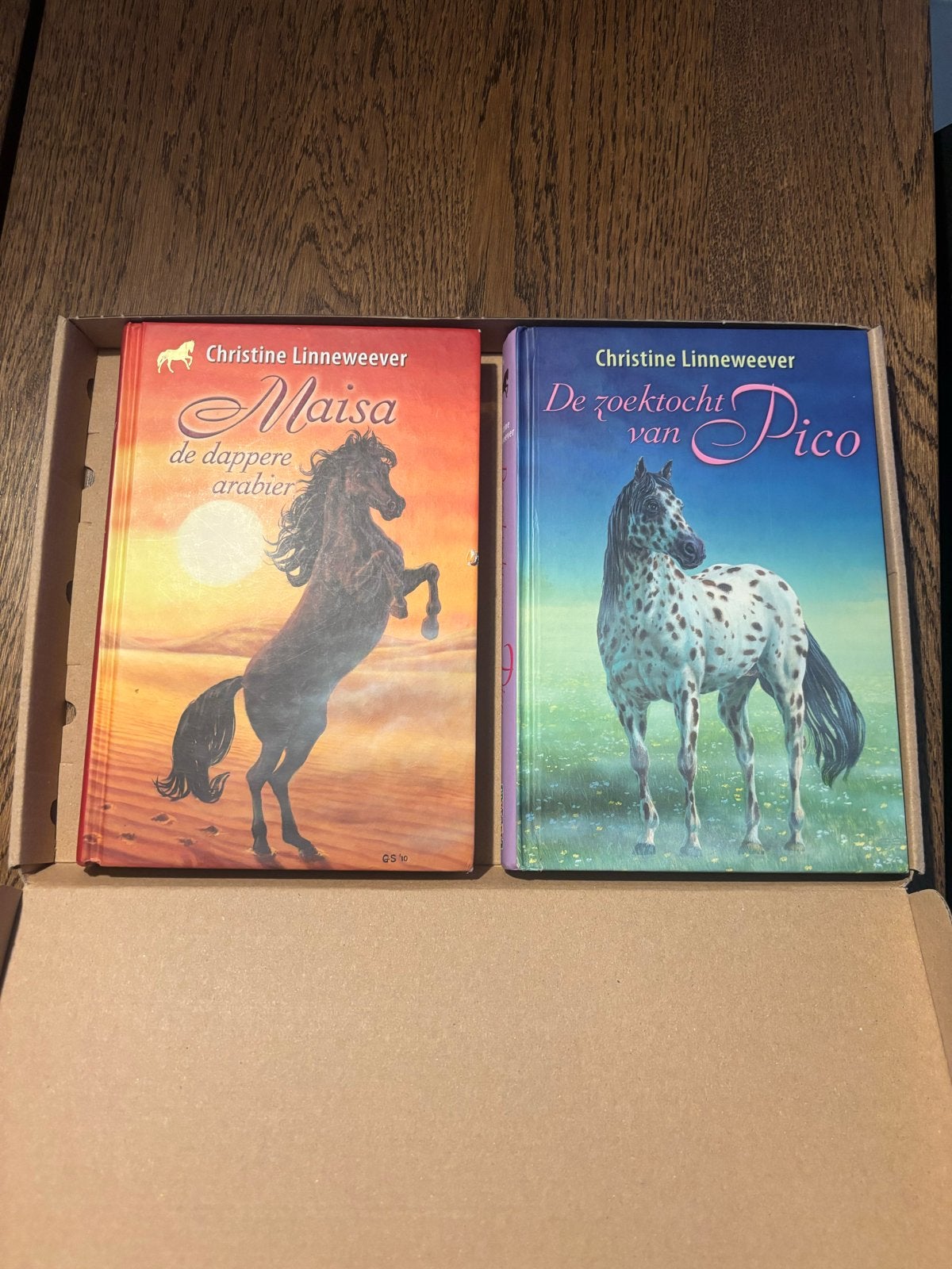2x Christine Linneweever paardenboeken: Maisa & Pico, Boeken, Verzenden, Gelezen, Fictie algemeen