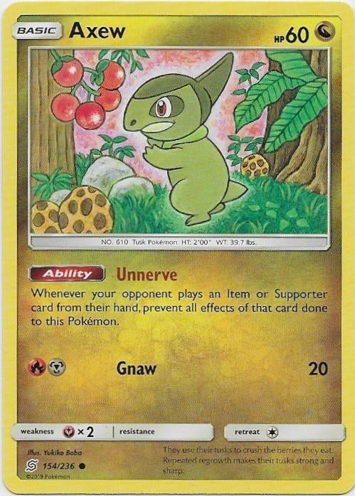 Unified Minds,  Axew [common] 154/236, Verzenden, Nieuw, Losse kaart