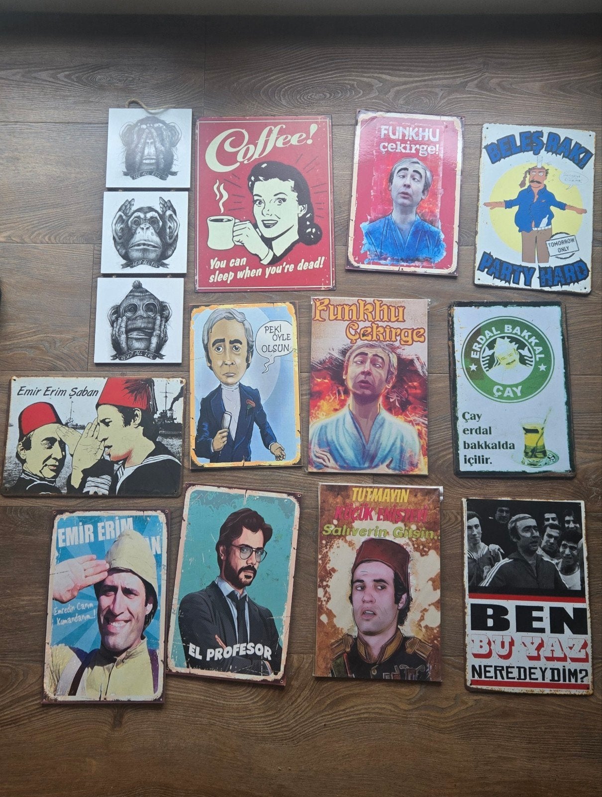 Diverse turkse decoratieplaten - Vintage stijl manca, Huis en Inrichting, Minder dan 50 cm, Gebruikt, Overige typen, Ophalen of Verzenden