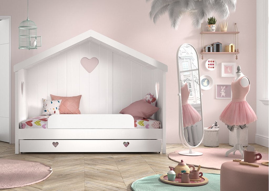 Amori huisbed (dicht) - 90x200 - Wit, Kinderen en Baby's