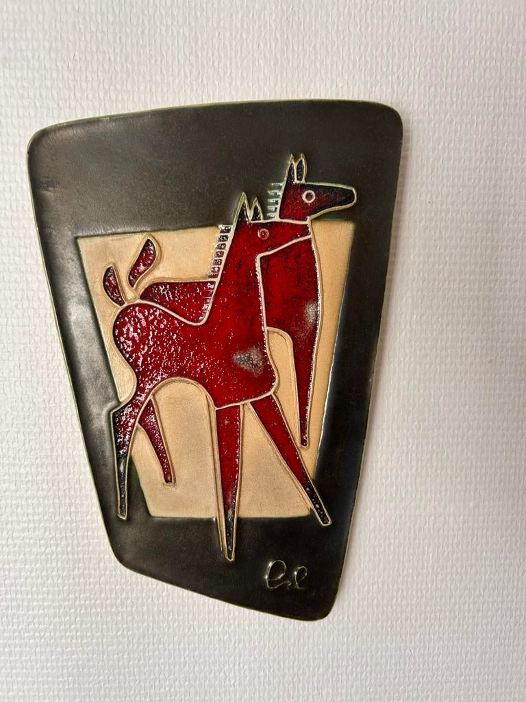 Helmut Schäffenacker wandbord Mid Century design - keramiek, Antiek en Kunst, Ophalen of Verzenden