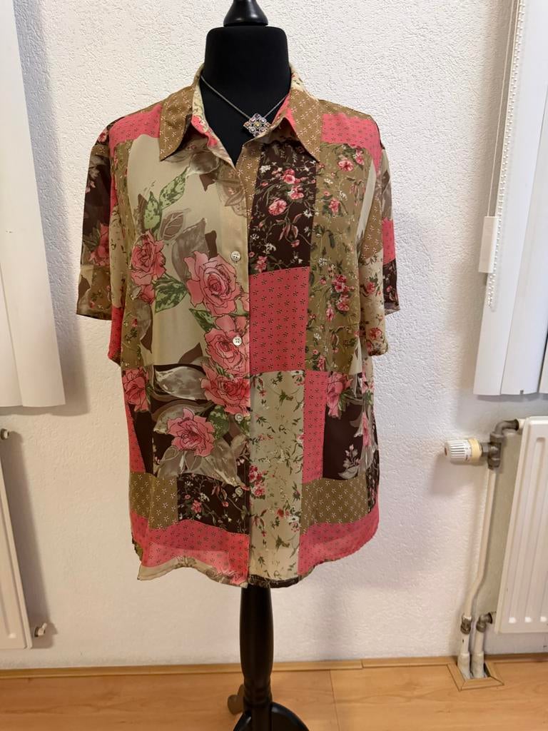 Emma James by Liz Claiborne blouse maat 52 met taillekoord, Kleding | Dames, Ophalen of Verzenden, Zo goed als nieuw, Overige kleuren