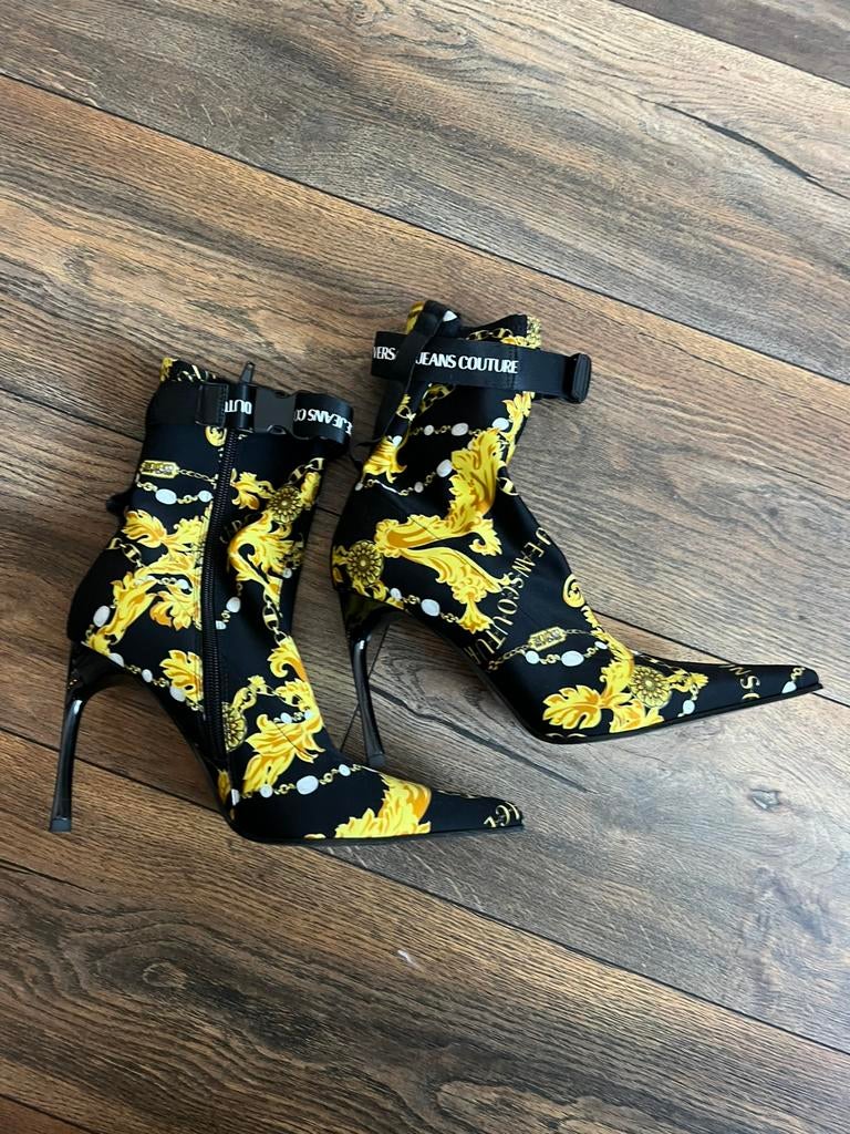 Versace jeans couture 39 enkel laarsjes, Ophalen of Verzenden, Zo goed als nieuw, Zwart