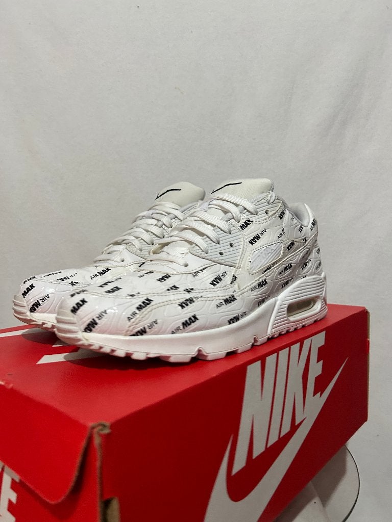 ALS NIEUW! Maat 44,5 - Nike Air Max 90 All Over White Black, Kleding | Heren, Schoenen, Verzenden, Wit, Nike, Nike