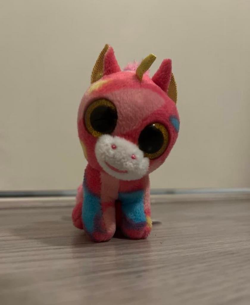 Ty Beanie Boo Eenhoorn Sleutelhanger, Eenhoorn, Overige karakters, Ophalen of Verzenden, Roze