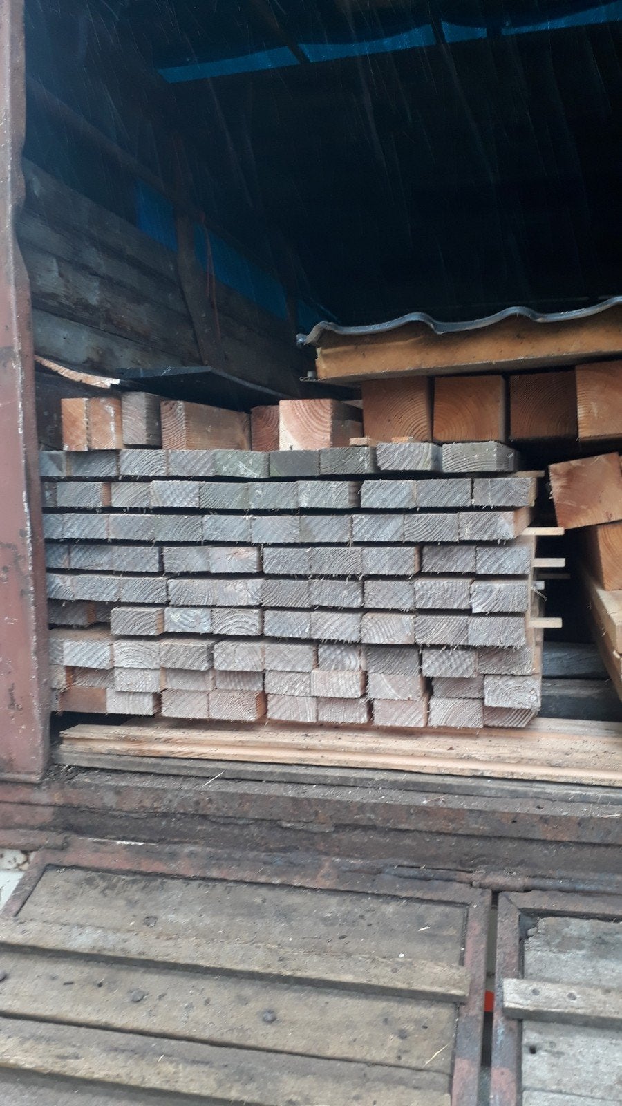Douglas balkhout 95stuks 4 meter 10 bij 5cm., Tuin en Terras, Ophalen, Nieuw, 250 cm of meer, Balken