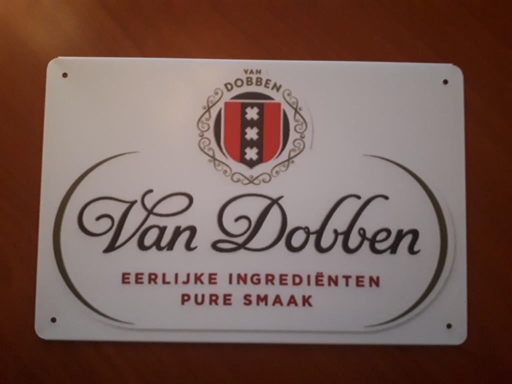 Van Dobben 20x30 cm Metalen Reclamebord, Verzamelen, Ophalen of Verzenden, Nieuw, Reclamebord