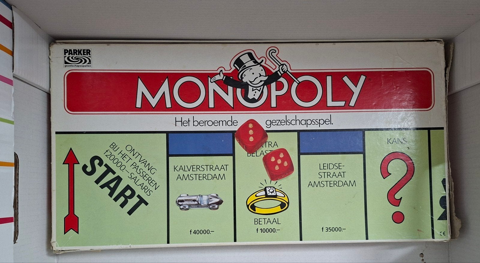 Monopoly (guldens) - Gebruikt maar compleet incl.spelregels, Drie of vier spelers, Ophalen of Verzenden, Gebruikt, Parker