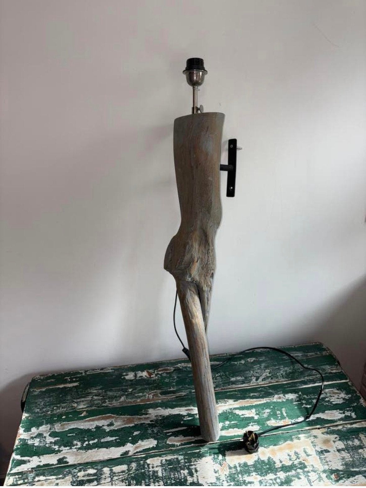 Boomstam wandlamp, Antiek en Kunst, Ophalen of Verzenden