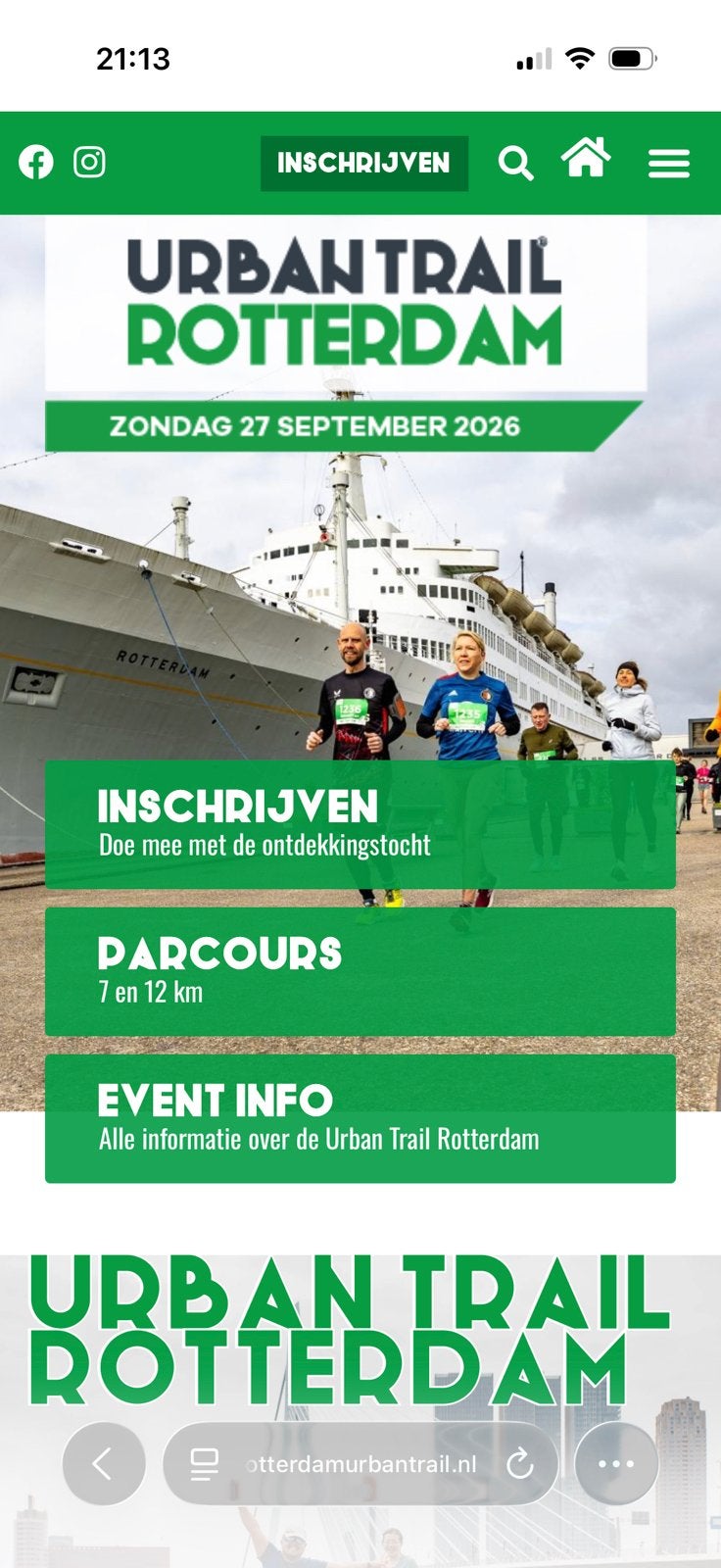 Urban Trail Rotterdam startnummer, Eén persoon